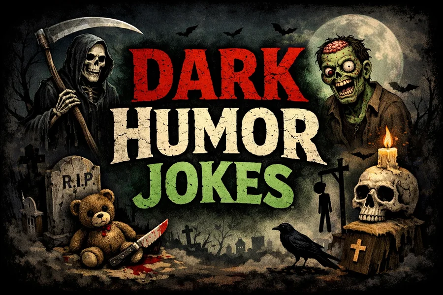 A messy desk with a coffee mug and a notebook filled with scribbled one-liners, lit by soft afternoon light