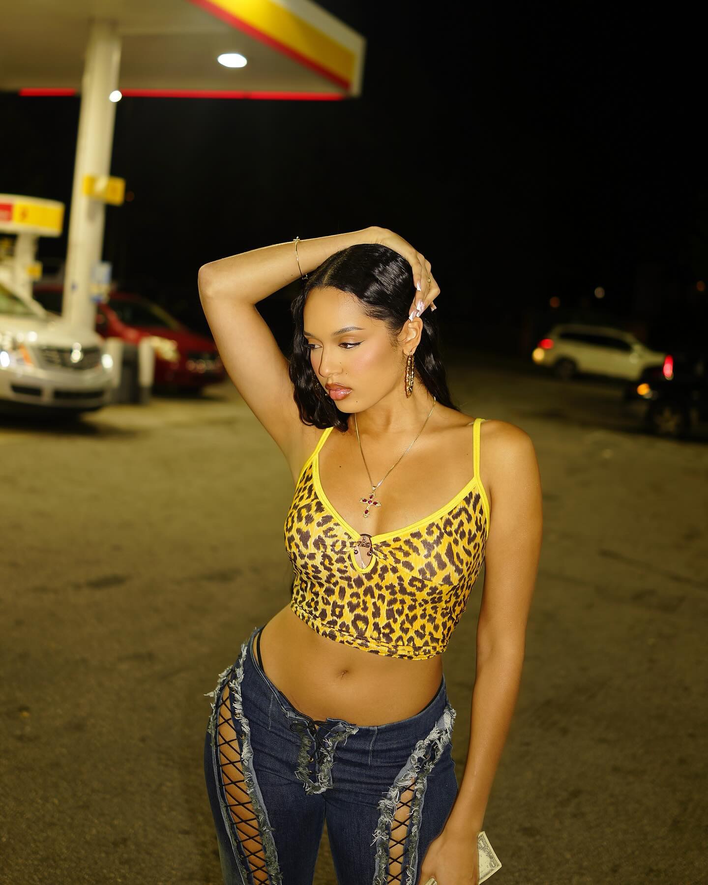 Model and influencer Brooklyn Nikole posing in a stylish outfit with natural light, reflecting her Atlanta rooted aesthetic and confident presence.