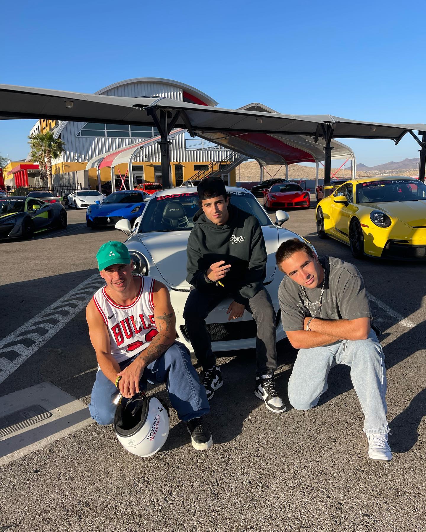 Nick Nayersina filming a vlog outdoors with a handheld camera