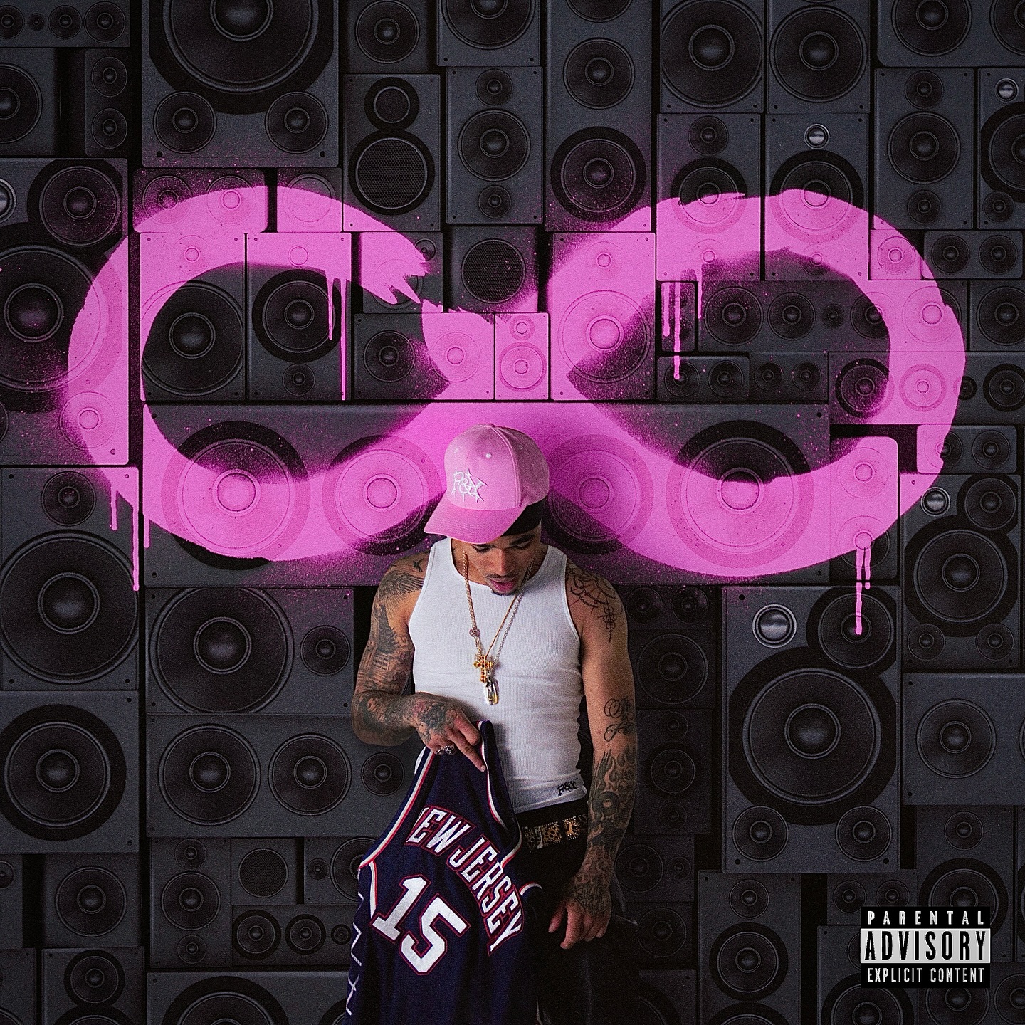 Plaqueboymax streaming at a desk with music production gear, microphone, and chat window visible on screen