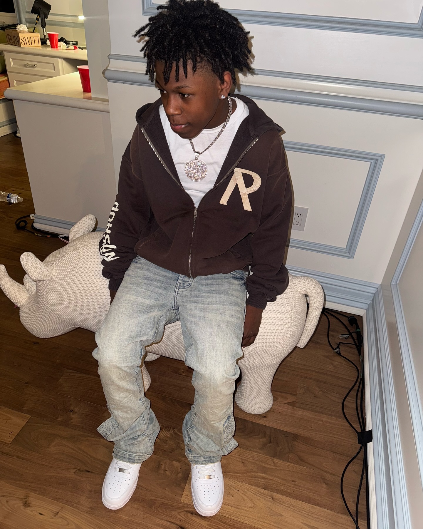 Teenage streamer Rakai, known as 2xrakai, speaking to his live chat while streaming