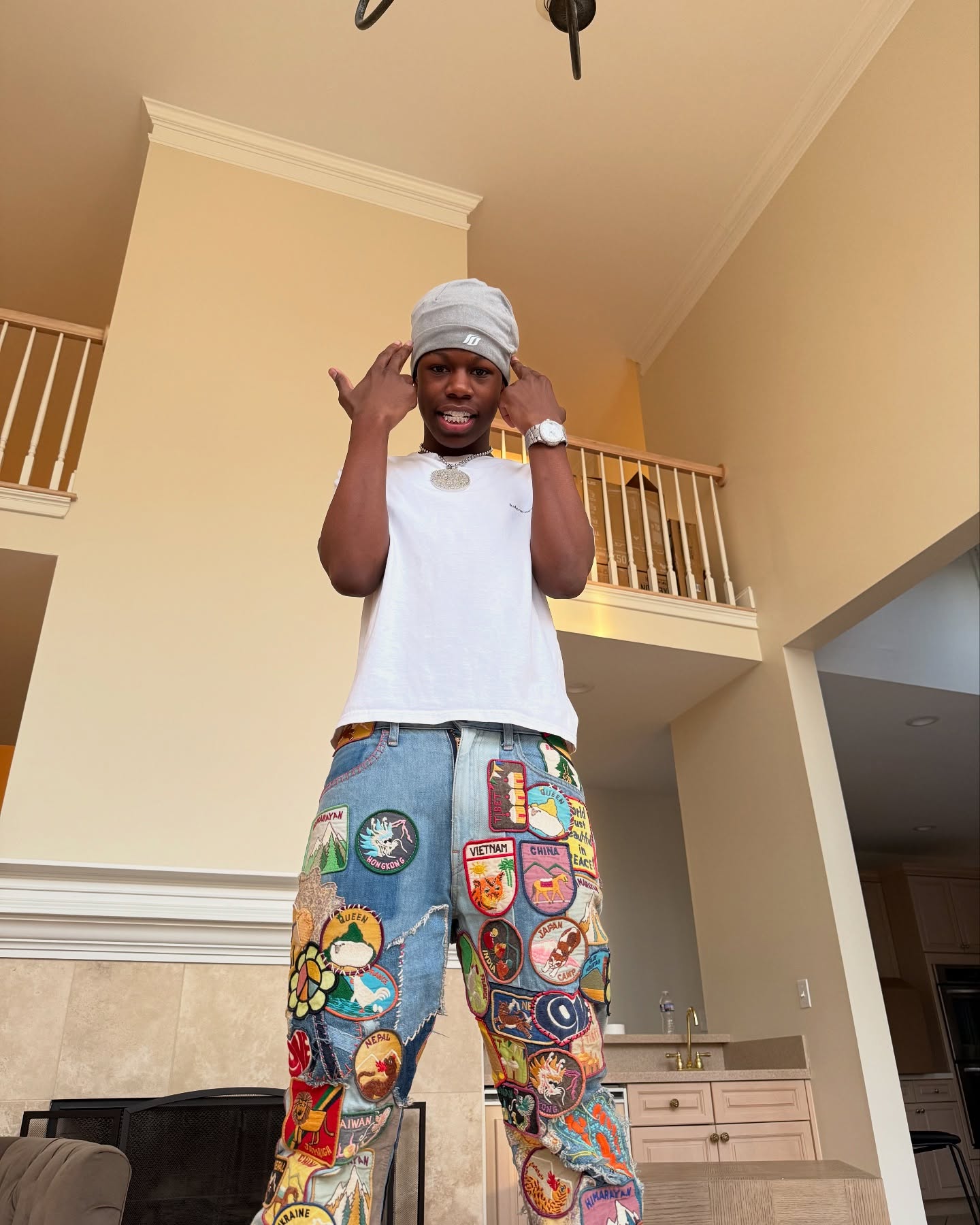 Teenage streamer Rakai, known as 2xrakai, speaking to his live chat while streaming